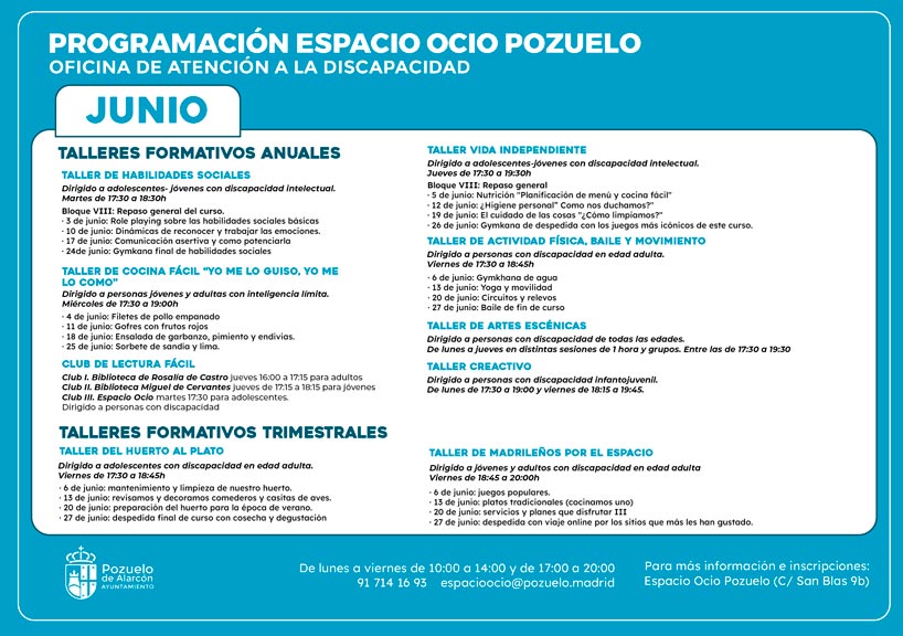 Talleres formativos anuales