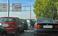 Atasco en una de las entradas a Pozuelo