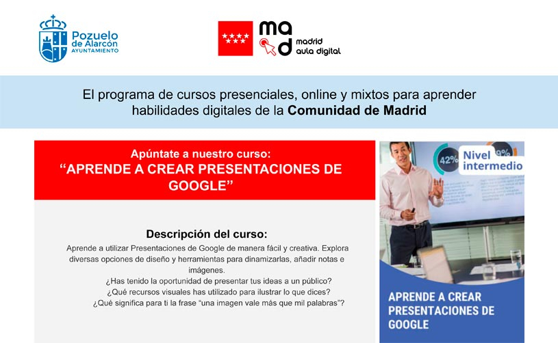 Madrid Aula Digital. Aprende a crear presentaciones de Google