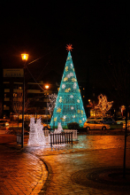 Árbol de navidad iluminado
