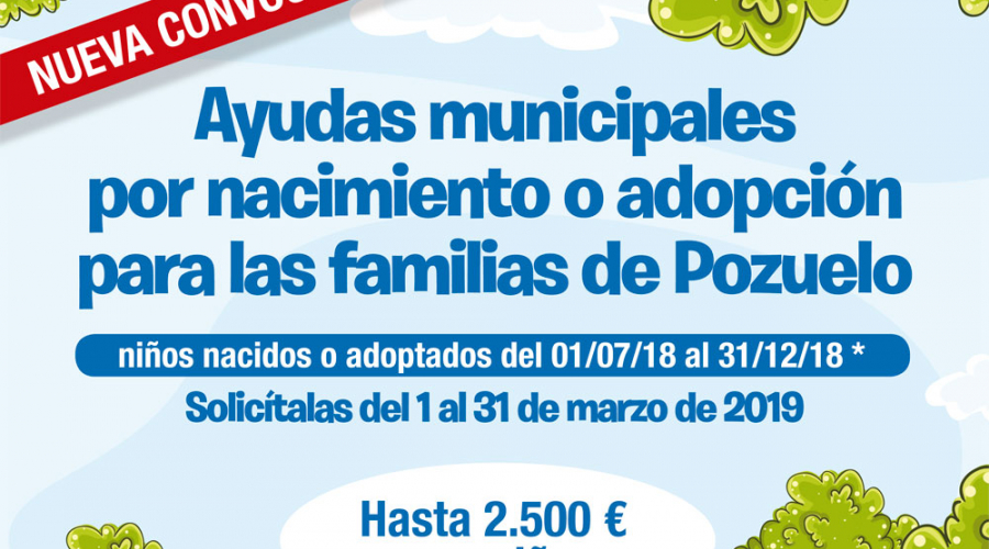 Cartel Ayudas por nacimiento o adopción