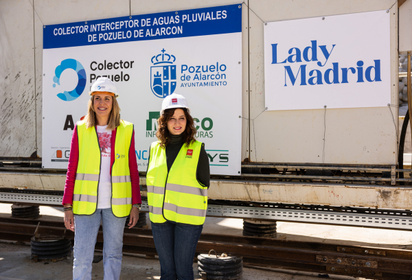 Presidenta y Alcaldesa en la visita obras del colector